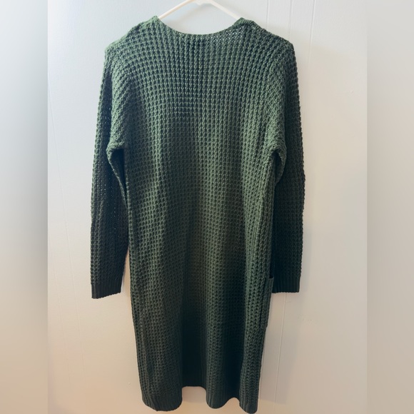 Icon Apparel Loose Knit Cardigan Sweater. Size Small. Green. - Picture 2 of 5